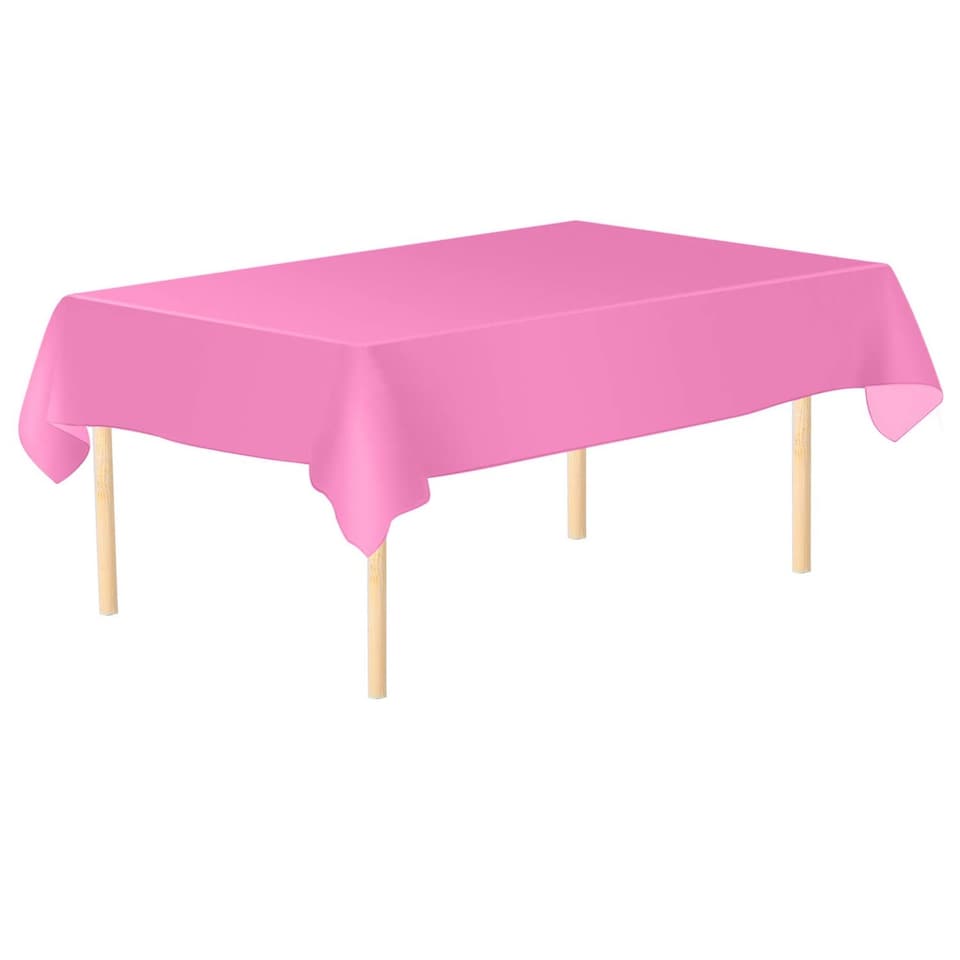 image 1 of Disposable Plastic Table Cover, Table Liner - 54" x 108"
