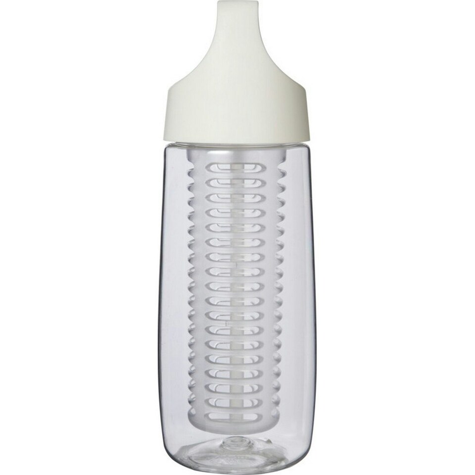 image 1 of Hydrofruit Recycled Plastic 700ml Infuser Bottle - Transparent/White - One Size