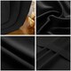 image 2 of Black Total Blackout Thermal Eyelet Curtains - 46 x 72 Inch Drop - 2 Panel Black
