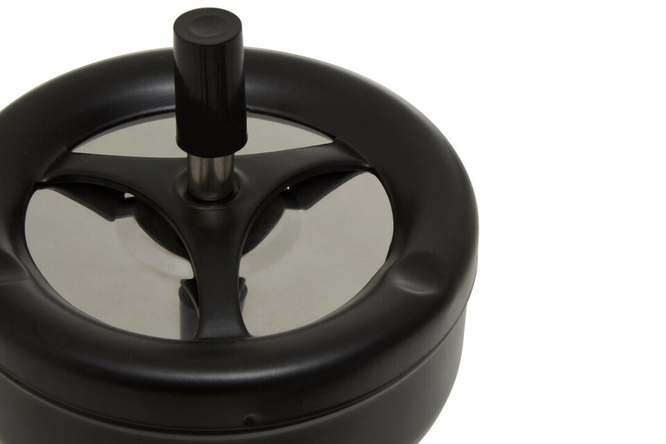 image 1 of Large Black Spinning Ashtray