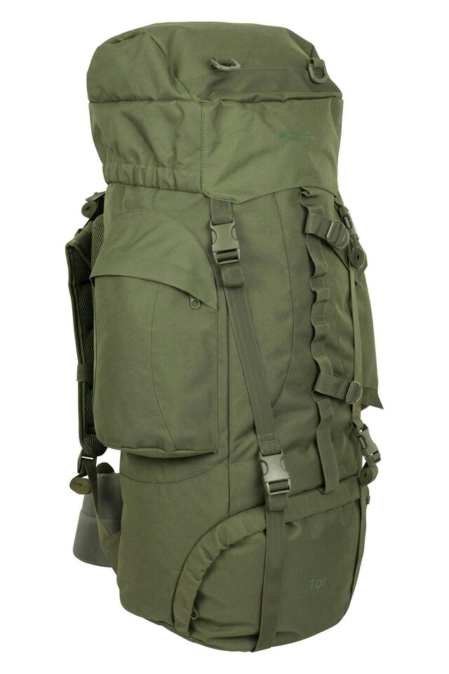 image 1 of Mountain Warehouse 65L Large Rucksack Backpack Travelling Backpacking Camping | Green | Khaki