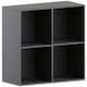 image 1 of Vida Designs Durham 2x2 Cube Storage Bookcase Display Unit, Black