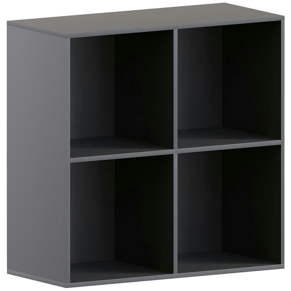 image 1 of Vida Designs Durham 2x2 Cube Storage Bookcase Display Unit, Black