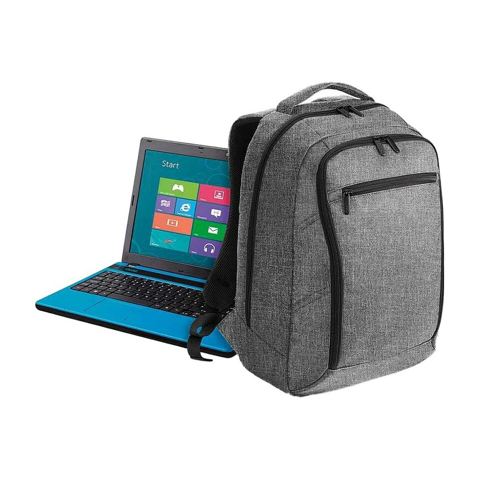 image 1 of Quadra Executive Laptop Backpack - Grey Marl - One Size