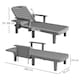 image 7 of Outsunny Set of 2 Resin Reclining Sun Loungers for Garden, Dark Grey 