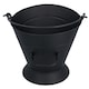 image 5 of Waterloo Style Black Coal Log Burner Scuttle Bucket Wide Mouth Fire Fireplace