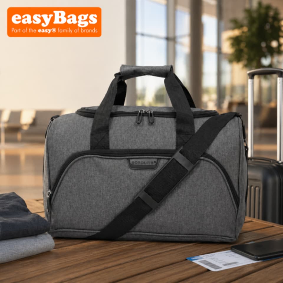 image 1 of Bordlite Multifunctional Under the Seat Shoulder Hand Luggage Holdall Bag - 40x20x25cm - Grey