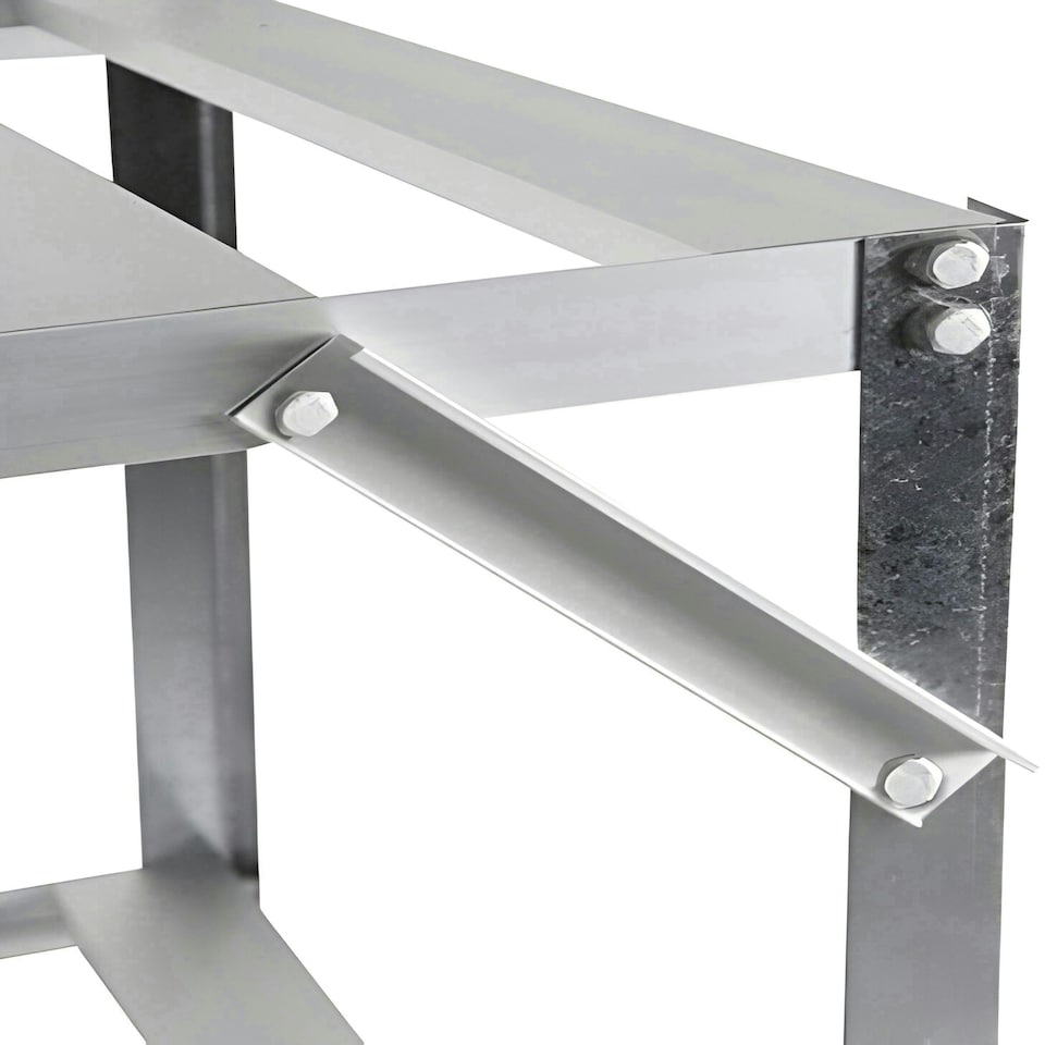 image 1 of Lacewing Traditional 2 Tier Greenhouse Staging Shelving Bench in Silver 126cm
