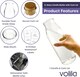 image 3 of 1L Clear Glass Carafe with Cork Lid - Narrow Neck Water Carafe, Wine Decanter and Multiuse Storage | Clear | Clear | 1L - 1pack | 1
