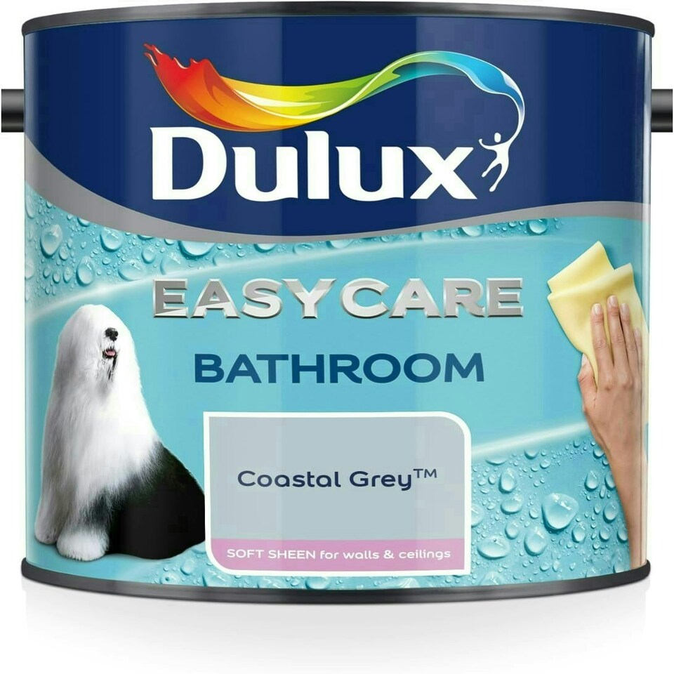 image 1 of Dulux Easycare Bathroom Soft Sheen 2.5L Coastal Grey