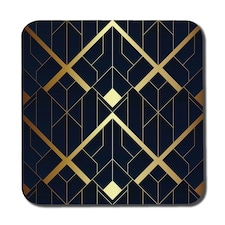 luxury gold art deco (Coaster)