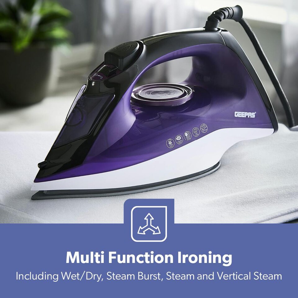 image 1 of GEEPAS Steam Iron 2400W Purple