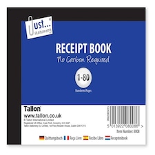 Numbered Receipt Book Carbonless - 80 Pages