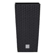 RATO Large Square Flower Pot - 50x26x26cm | Black | Black & Set of 1 | 1