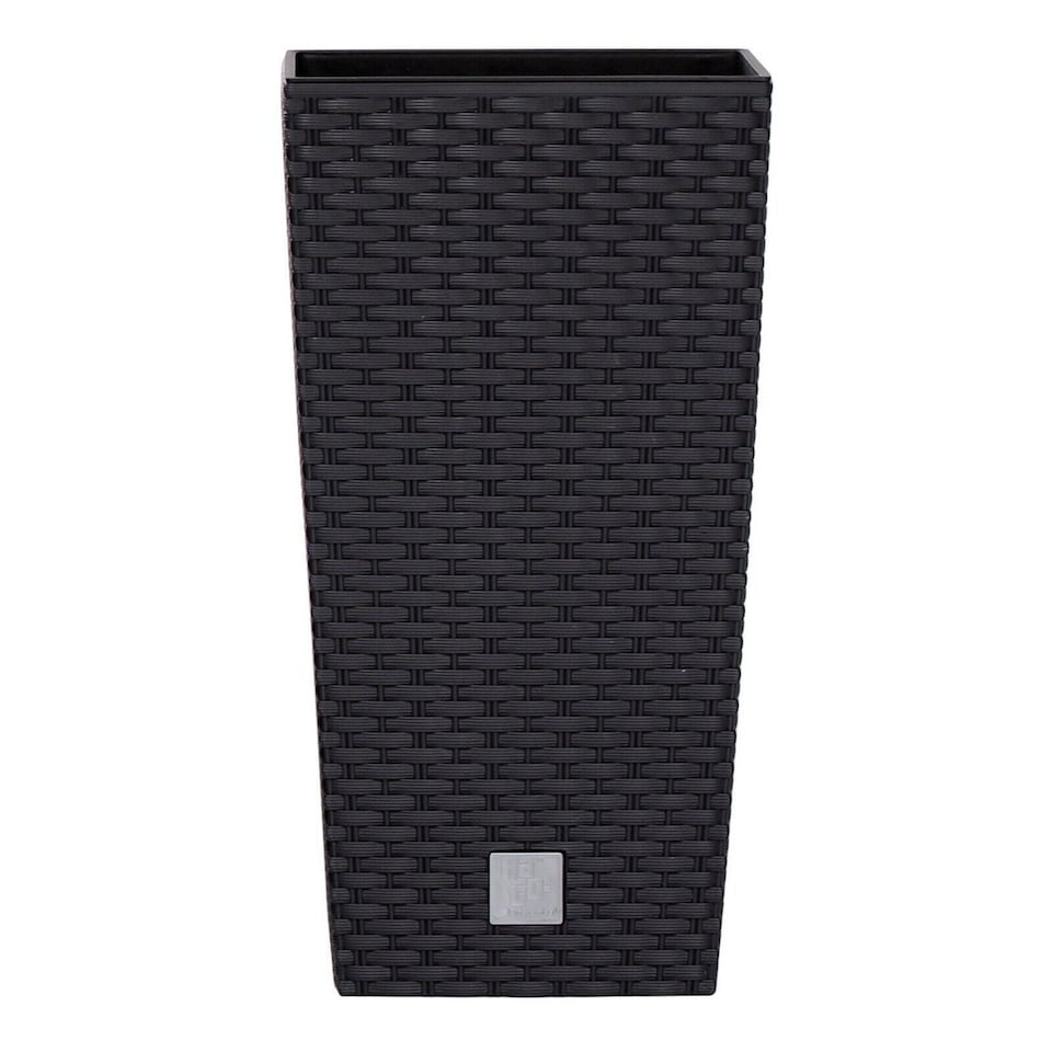 RATO Large Square Flower Pot - 50x26x26cm | Black | Black & Set of 1 | 1