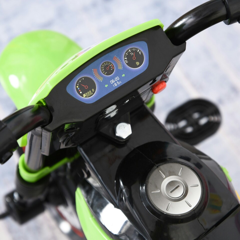 image 1 of HOMCOM Toddler Pedal Tricycle Ride-On Learning Music Lights 18-36 Months Green