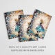 image 3 of Alice Down the Rabbit Hole Greeting Card Any Occasion Set of 3 Blank Inside