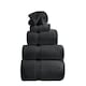 image 1 of 100% Cotton Charcoal Hand Towels (Pack of 4) Black | Charcoal | Hand towel