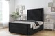 image 2 of Sloomy Ashford Black Naples Bed Frame With Mattress With 50" Upholstered Headboard 2'6 Small Single