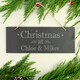 image 3 of Personalised Christmas Hanging Slate Plaque