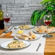 image 4 of Argon Tableware White Enamel Dinner Plates - 25.5cm - Black/Grey | Multi | Black/Grey