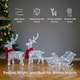 image 7 of Neo 120 Indoor Outdoor LED Light Up Reindeer and Sleigh Christmas Decoration Festive Display with Dual Light Effects Timer Red Scarves Weatherproof Frame 5m Lead Wire