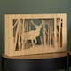 image 9 of 37cm Battery Operated Light up Wooden Christmas Reindeer Scene with Warm White LEDs