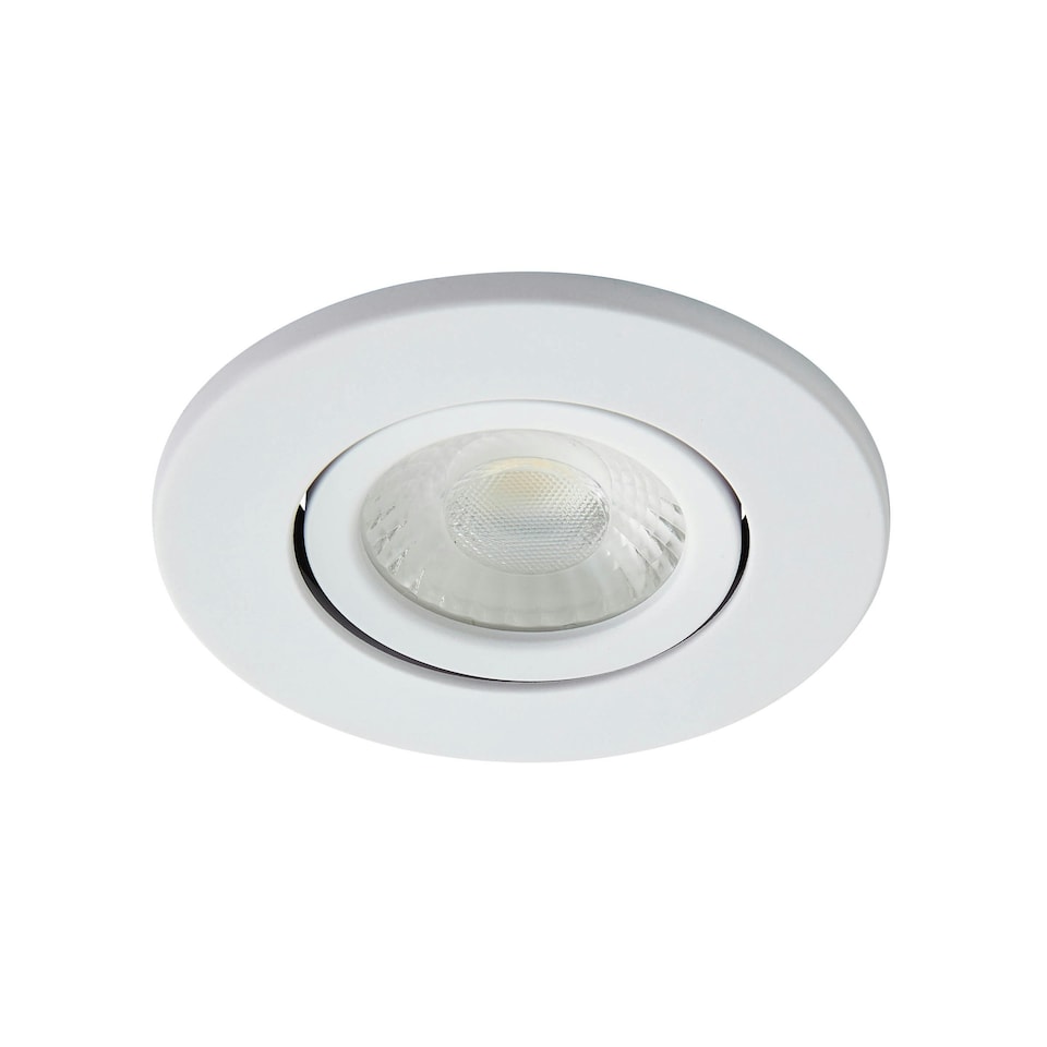 image 1 of BHS Cal LED Fire Rated IP65 Recessed Spotlight | White | Matte White | 1