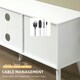 image 5 of HOMCOM Modern TV Cabinet Stand w/ Shelves & Drawers, Bedroom White & Grey