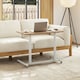 image 4 of COSTWAY Adjustable Height C-Shaped Mobile Standing Desk Natural N/A