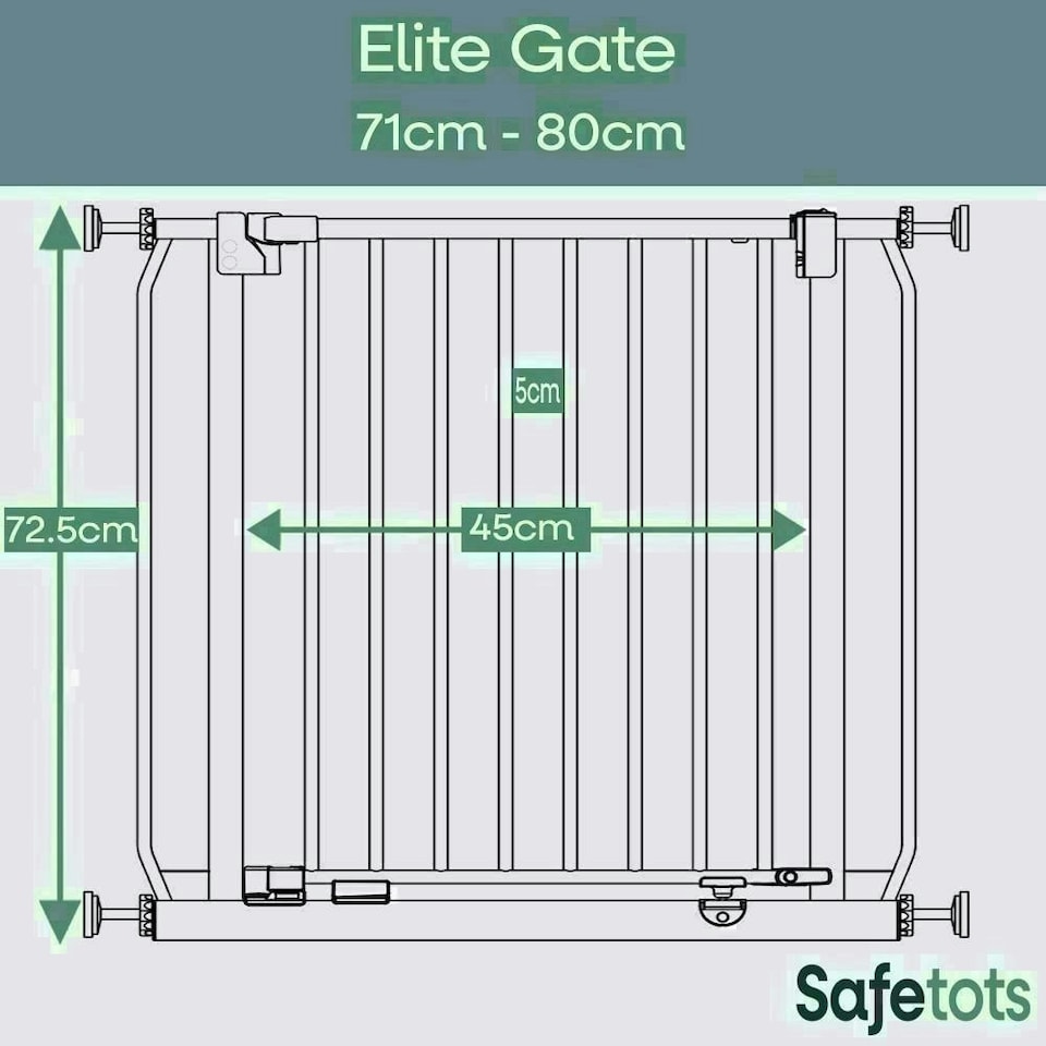 image 1 of Bettacare Elite Pressure Dog Gate, 71cm - 80cm, Matt White, Pressure Fit Pet Gate for Dog and Puppy