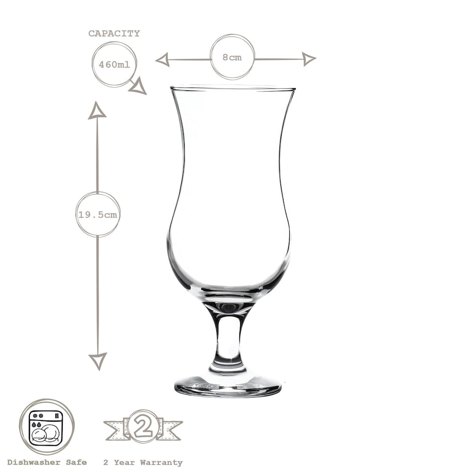 image 1 of LAV Fiesta Pina Colada Glasses - 460ml - Clear - Pack of 6