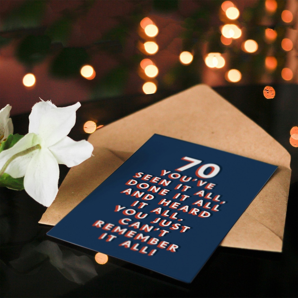 image 1 of Seen All But Can't Remember 70 Year Old For Him Funny 70th Birthday Card