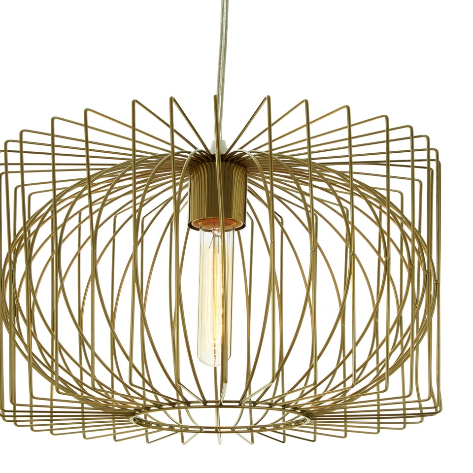 image 1 of Interiors by Premier Gold Finish Pendant Lamp