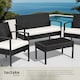 image 4 of Garden Furniture Set Sparta - seats 4, 2 chairs, 1 sofa, and 1 coffee table | Black | black | 1