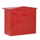 image 4 of Burg-Wachter Mersey Large Wall Mounted Galvanised Steel Post Box - 36x35x20cm Red