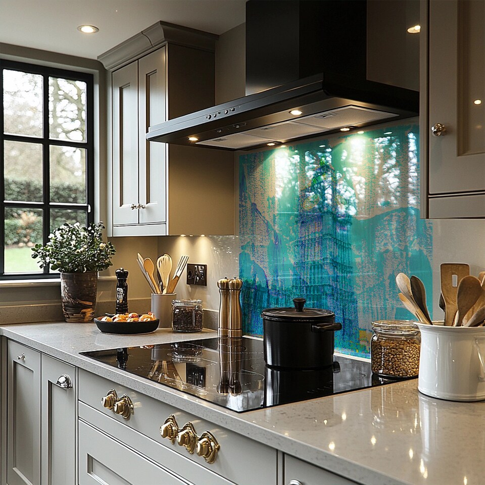 image 1 of Crazy Blue Ben Splash Back | White
