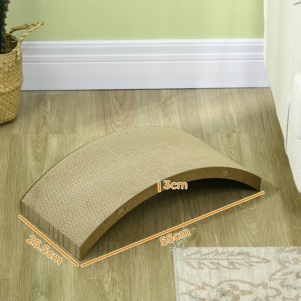 image 1 of PawHut 4 Piece Set Cat Scratching Board for Cat Treadmill, Kitten, Brown