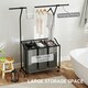 image 3 of HOMCOM 126L Laundry Sorter, Laundry Basket with 3-Bag Organiser, Dark Grey 