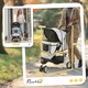 image 7 of PawHut Pet Stroller Pushchair Carrier for Cat Puppy with 3 Wheels Grey