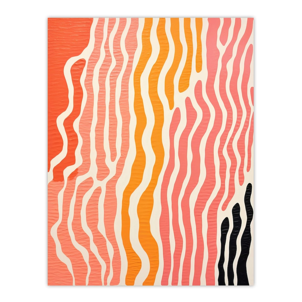 image 1 of Sand After Sea Abstract Warm Home Decor Black Framed Wall Art Print A4