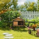 image 8 of PawHut Rabbit Hutch, Guinea Pig Hutch Outdoor with Steel Run, Tray, Ramp
