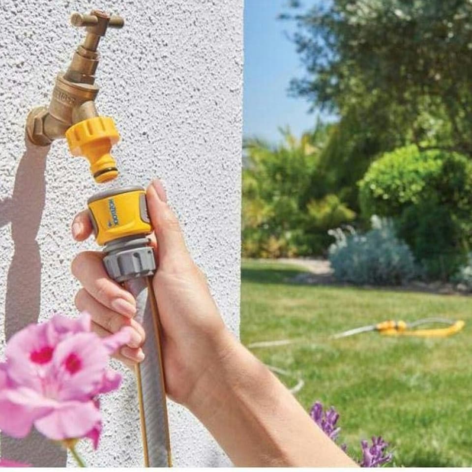 image 1 of Hozelock Hose Fitting - Yellow/Grey - One Size