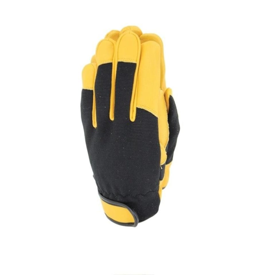 Town & Country Leather Comfort Gloves - Yellow/Black - One Size