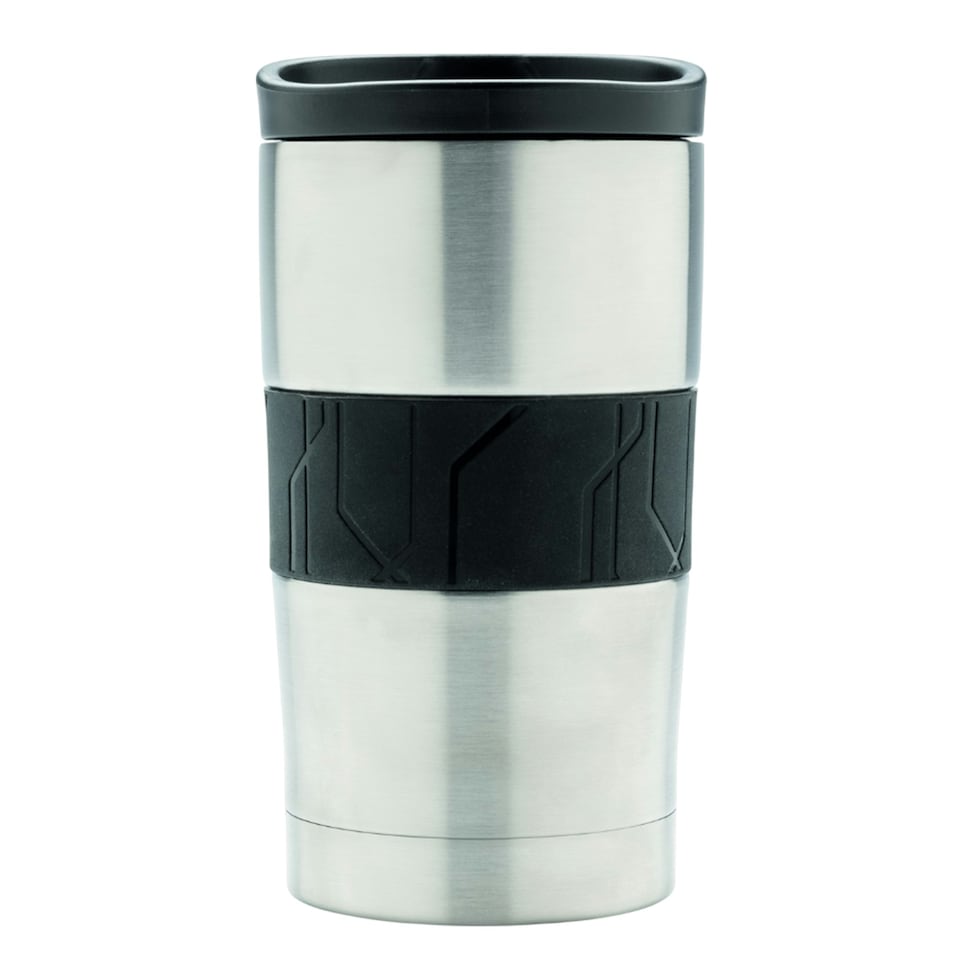 image 1 of XD Collection Vacuum Insulated 300ml Thermal Mug - Silver/Black - One Size Grey