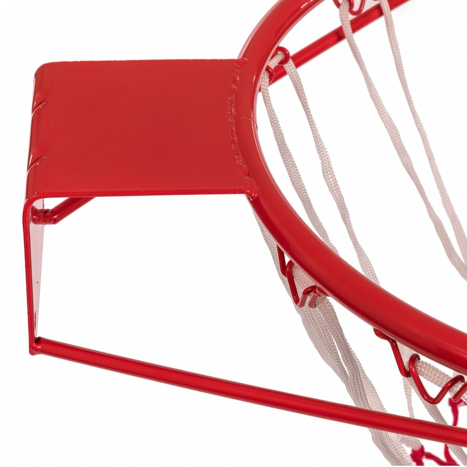 image 1 of Heavy Duty Wall Mounted Full Size Red Basketball Hoop Rim and Net