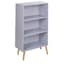 Grey Bookcase & Pine Leg