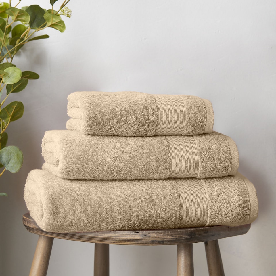image 1 of Bianca Supima Cotton Towel | Cream | Natural | Hand towel