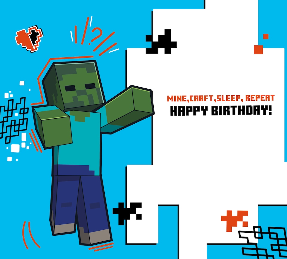 image 1 of Minecraft Age 6 Birthday Card