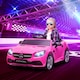 image 2 of AIYAPLAY Benz SLC 300 Licensed 12V Electric Car for Kids, Kids' Electric Ride on with Parental Remote, Music Lights, Suspension Wheels for 3-6 Years, Pink